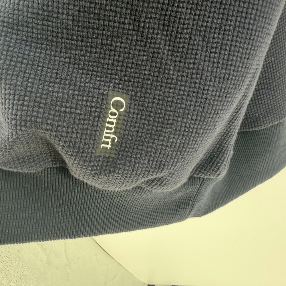 COMFRT WAFFLE LOUNGE Womens 2XL Navy Blue Oversized Crewneck Cozy Minimal Casual - Picture 3 of 8